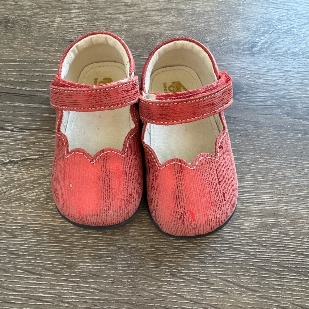 See Kai Run Red Mary Jane First Walker Shoes
